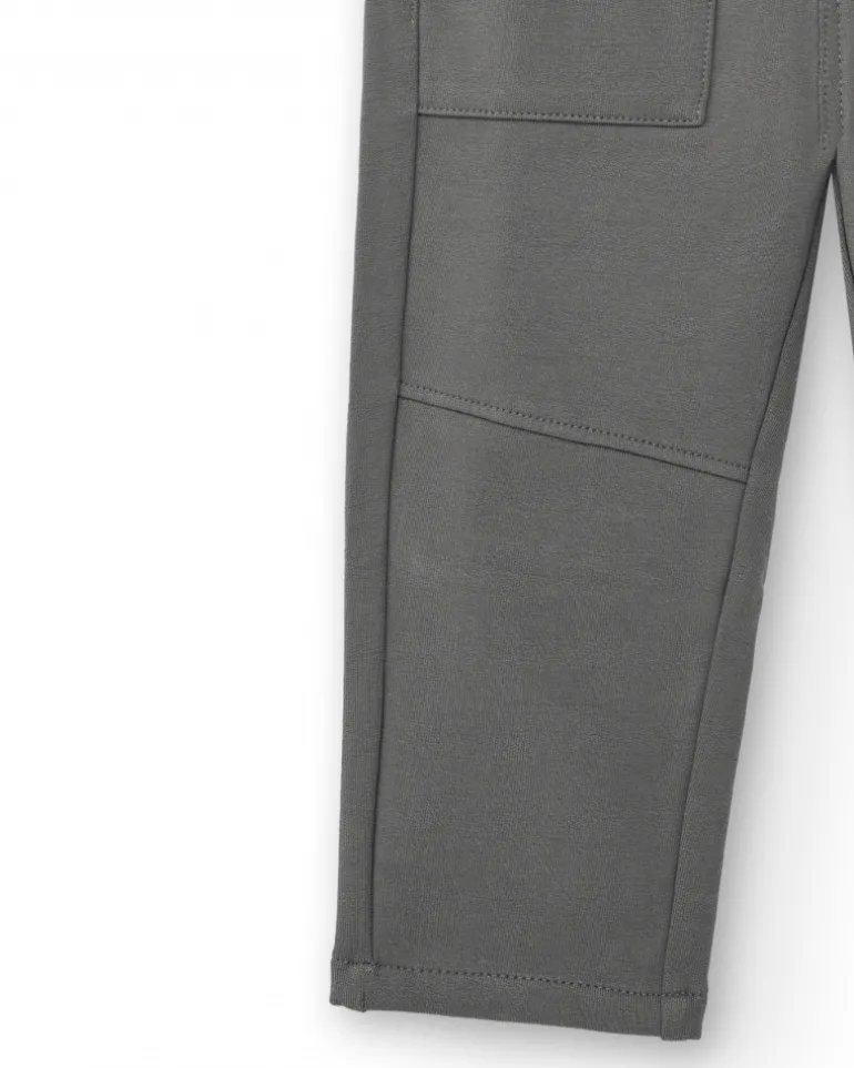 Pantalon gris garçon avec détail poche collection Cyber Dino