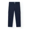 Pantalon pour garçon en noir avec taille élastique et poches latérales