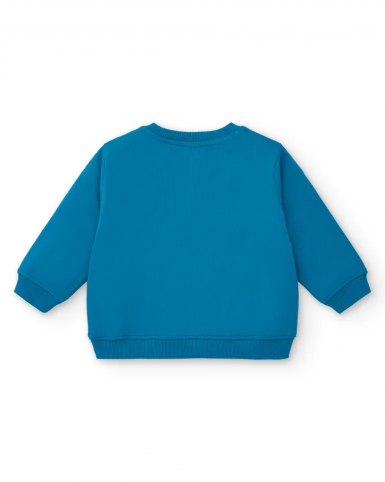 Pull bleu imprimé "Freezy" pour garçon de la collection Freezy