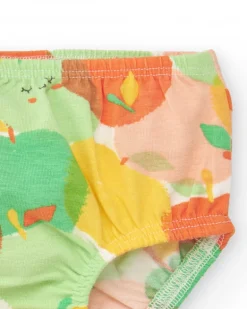 Robe en tricot pour fille avec pommes et nœud décoratif