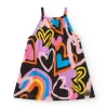 Robe noire pour fille avec cœurs