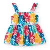 Robe pour fille avec bretelles et imprimé floral multicolore