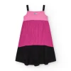 Robe pour fille en rose sans manches avec clous.