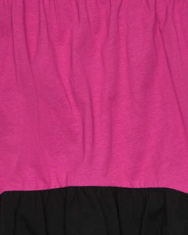 Robe pour fille en rose sans manches avec clous.
