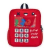Sac à dos enfant rouge avec calculatrice design collection Big Brains