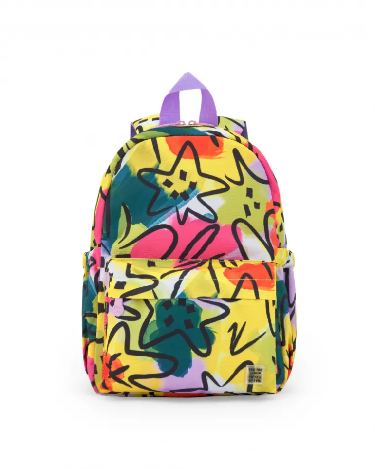 Sac à dos multicolore pour fille avec bretelles lilas ajustables