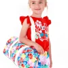 Sac pour fille avec imprimé floral et anses écrues