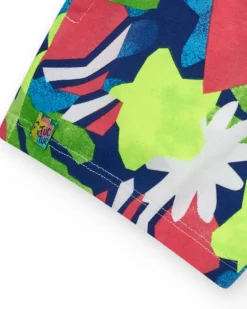 Short vert pour fille avec imprimé floral et taille ajustable