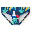 Slip de bain bleu pour garçon avec imprimé tropical