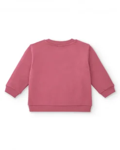 Sweat rose motif ours polaire pour fille de la collection Freezy