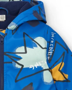 Trench imperméable garçon bleu imprimé étoiles Amazing collection