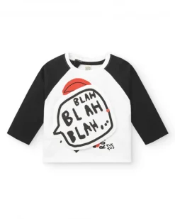 T-shirt enfant noir et blanc collection Cartoon Calling