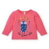 T-shirt fille fuchsia imprimé abeille Amazing collection