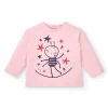 T-shirt fille rose motif étoiles Amazing collection