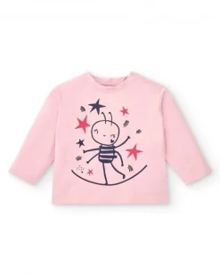 T-shirt fille rose motif étoiles Amazing collection