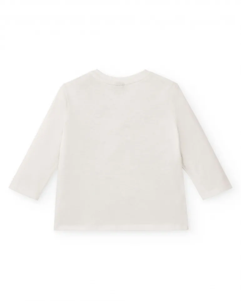 T-shirt manches longues imprimé Yéti et planche de surf pour garçon de la collection Freezy