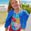 T-shirt pour fille avec design halter et imprimé floral vibrant
