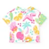 T-shirt pour fille avec fruits tropicaux et nœud décoratif