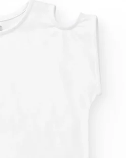 T-shirt pour fille en blanc avec épaules dénudées