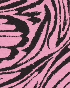 T-shirt pour fille en rose, sans manches, avec imprimé animal.