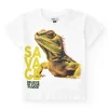 T-shirt pour garçon en blanc avec imprimé réaliste