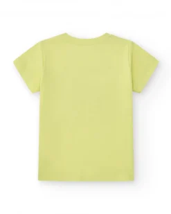 T-shirt pour garçon en vert avec imprimé crocodile