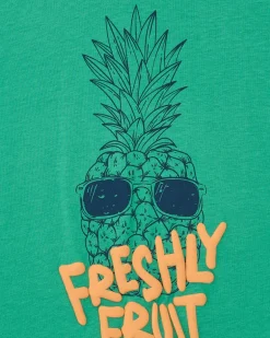 T-shirt pour garçon en vert avec imprimé