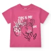 T-shirt rose pour fille avec phrase "THIS IS MY WILD SIDE"