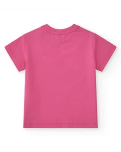 T-shirt rose pour fille avec phrase "THIS IS MY WILD SIDE"
