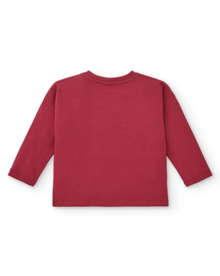 T-shirt rouge pour fille avec imprimé super-héros de la collection Super Natural