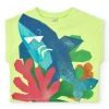 T-shirt vert pour garçon avec requin