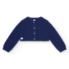 Veste bleu marine pour fille avec boutons en forme d’