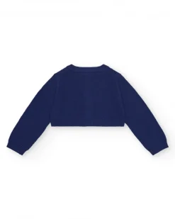 Veste bleu marine pour fille avec boutons en forme d’