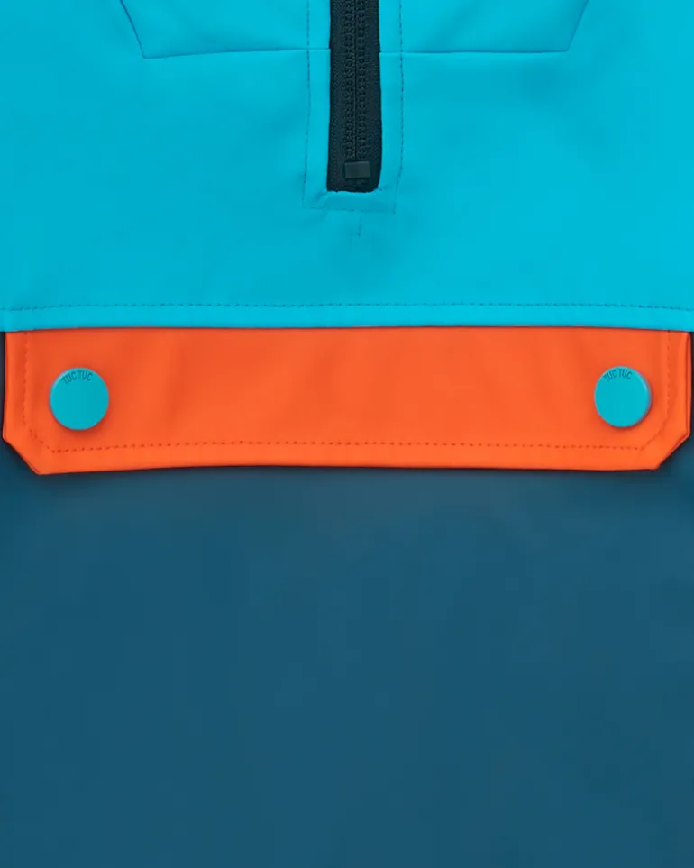 Veste garçon bleue avec détails orange collection Icebreaker