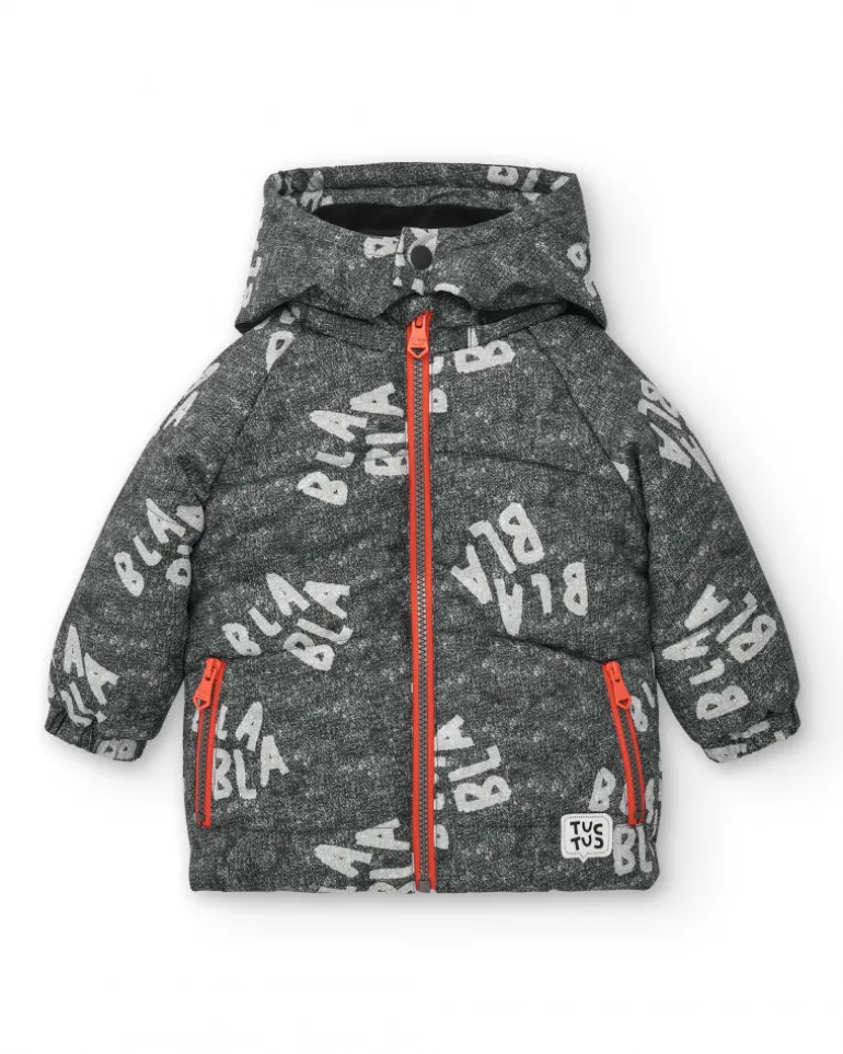 Veste grise à capuche et imprimé garçon de la collection Cartoon Calling