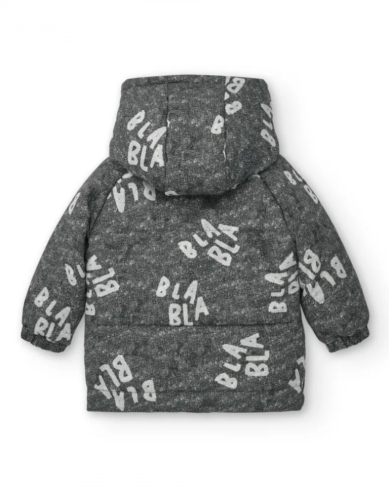 Veste grise à capuche et imprimé garçon de la collection Cartoon Calling