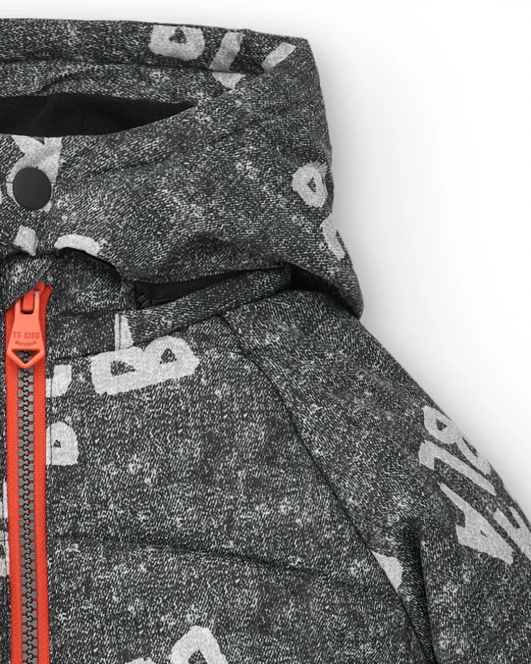 Veste grise à capuche et imprimé garçon de la collection Cartoon Calling