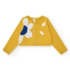 Veste jaune pour fille avec imprimé floral